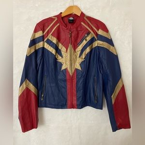 Wonder Woman Faux Leather Jacket Large Marvel Superhero